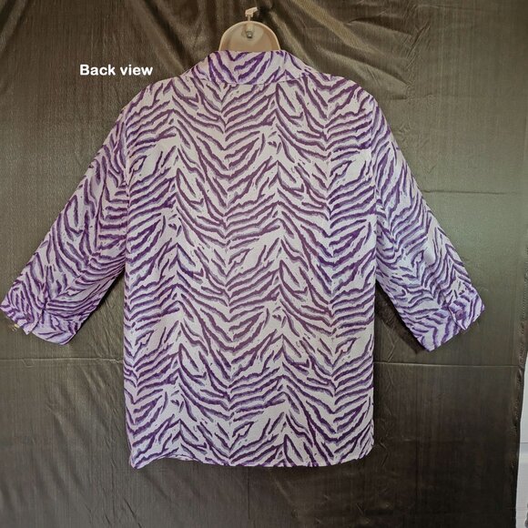 Drapers & Damon's Blouse, Button front, 44 inch bust, Sz L, Poly/Rayon/Linen mix - Picture 16 of 17